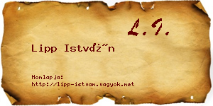 Lipp István névjegykártya